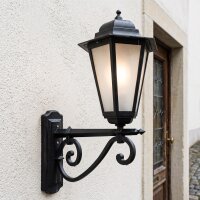 Rustikale Wandlaterne BRIANA Schwarz H:80cm groß