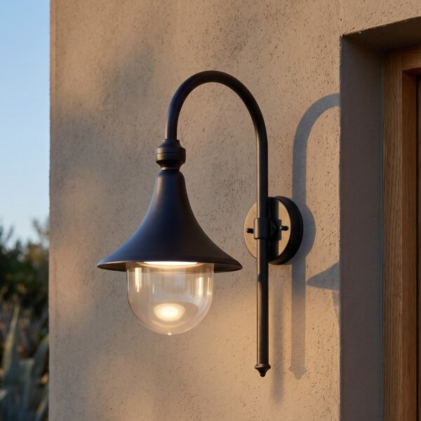 Außen Wandlampe Schwarz Rustikal IP43 E27 CELESTE