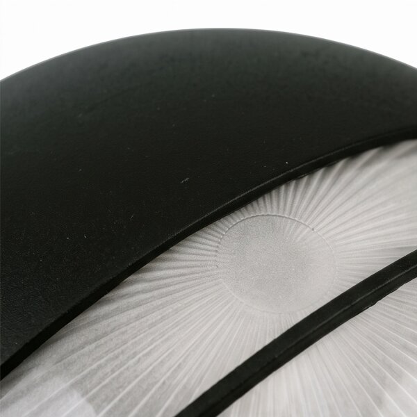 Runde Außenlampe Schwarz Ø26cm IP44 Schwarz Aluminium