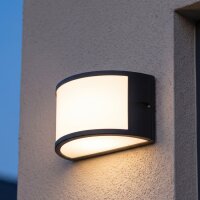 Wandlampe Außen Schwarz Weiß IP44 E27...