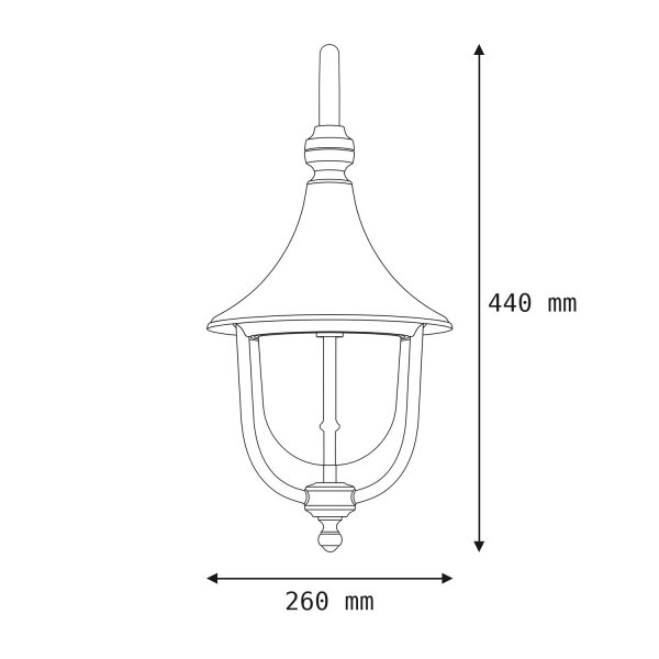 Lanterne murale décorative DIEDRE Noir Aluminium