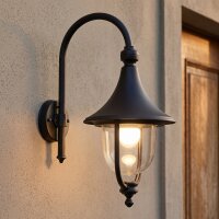Lanterne murale décorative DIEDRE Noir Aluminium