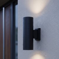 Up Down luminaire extérieur noir IP54 aluminium E27