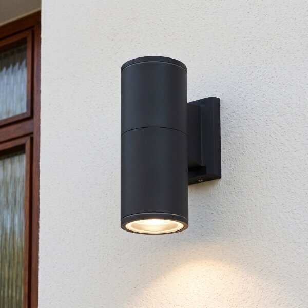 Außenlampe Schwarz IP54 Aluminium E27 Modern DURSENS