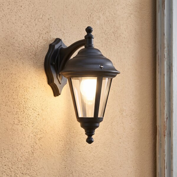 Außen Wandlampe Schwarz Rustikal Aluminium IP44 ELEANOR