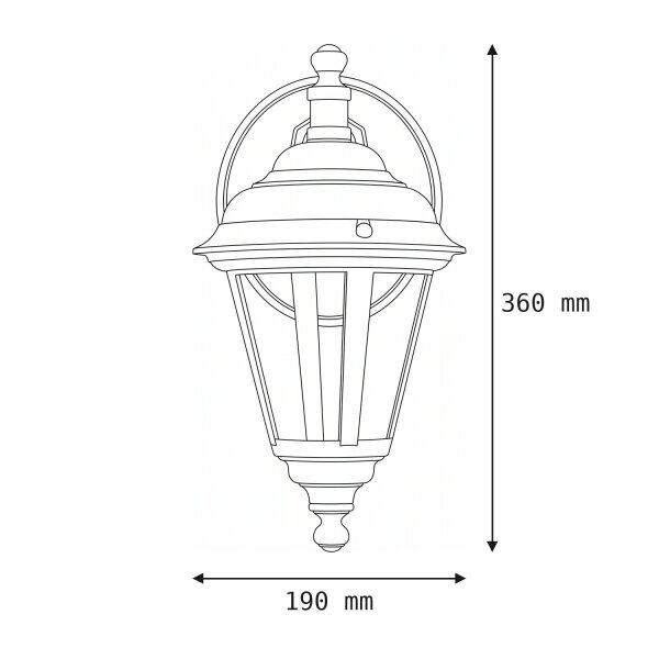 Außen Wandlampe Schwarz Rustikal Aluminium IP44 ELEANOR