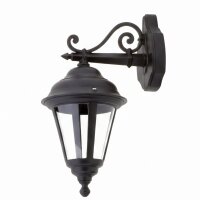 Applique murale rustique IP44 aluminium noir E27