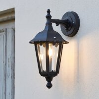 Lanterne dextérieur Mur Noir IP44 Aluminium Rustique