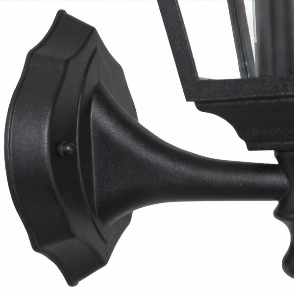 Applique extérieure Noir Aluminium IP44 Rustique E27