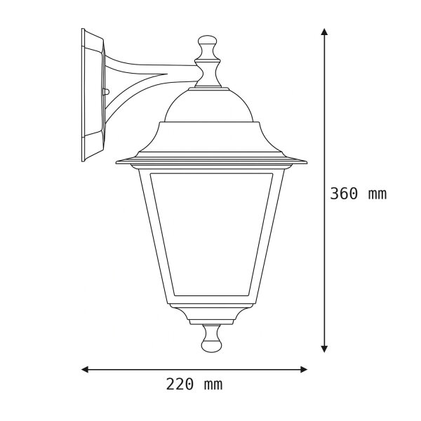 Rustikale Gartenlaterne ERNINE Aluminium IP44 E27