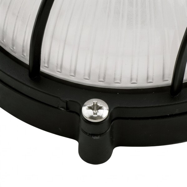 Maritime Wandleuchte außen IP44 rund Ø25cm Aluminium