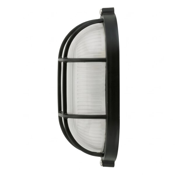 Außenleuchte Maritim B:22cm IP44 Bullauge Schwarz E27