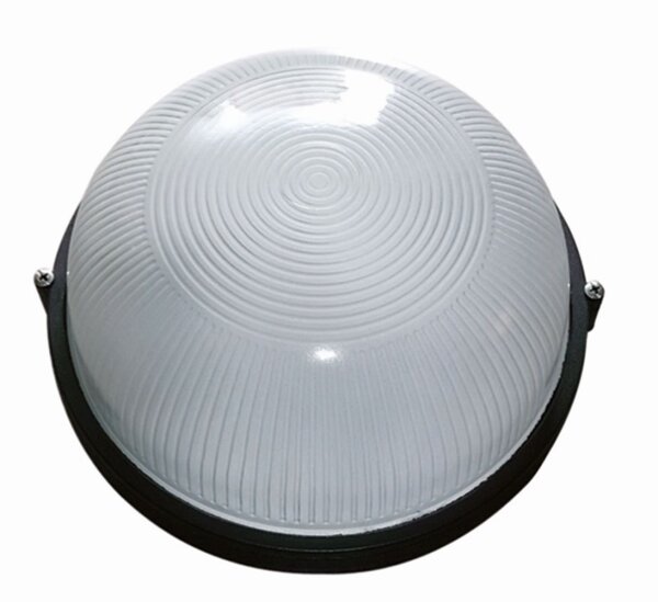 Applique maritime extérieure IP44 ronde Ø26cm noir blanc
