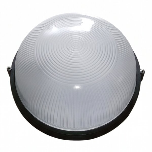 Maritime Wandleuchte außen IP44 rund Ø26cm Schwarz Weiß