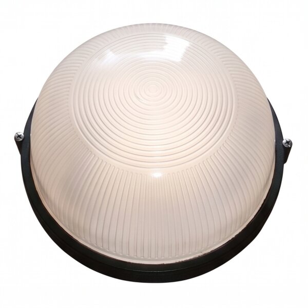 Maritime Wandleuchte außen IP44 rund Ø26cm Schwarz Weiß