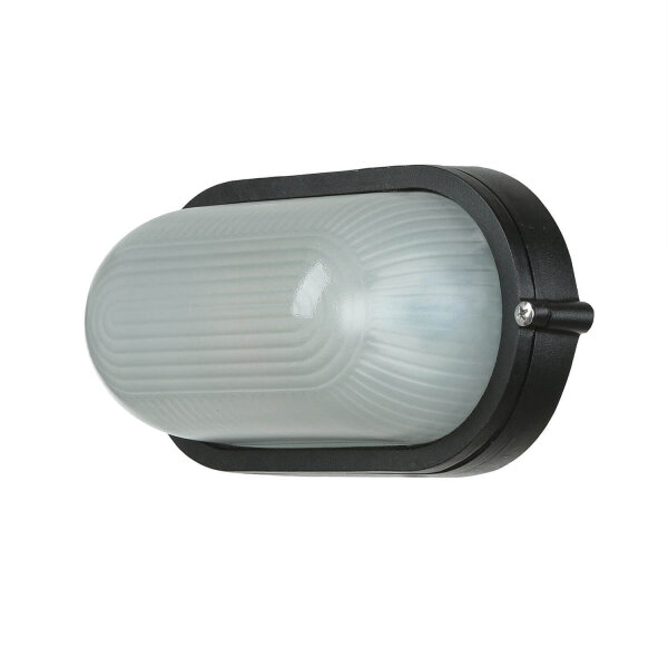 Maritime Außenwandleuchte IP44 B:21cm Schwarz Weiß E27