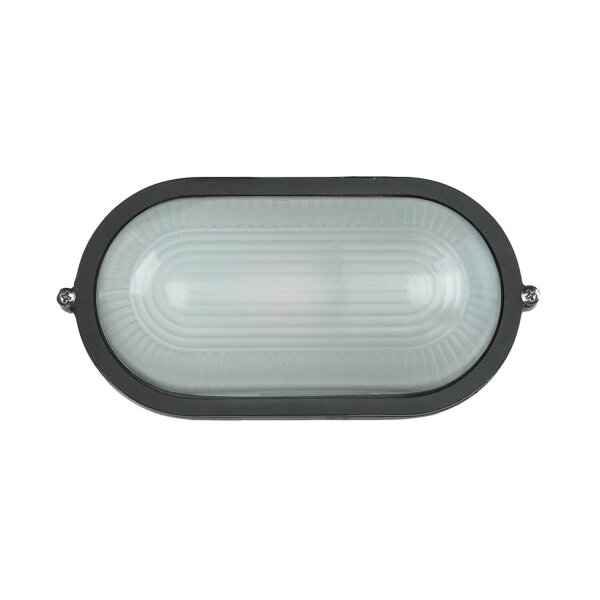 Maritime Außenwandleuchte IP44 B:21cm Schwarz Weiß E27