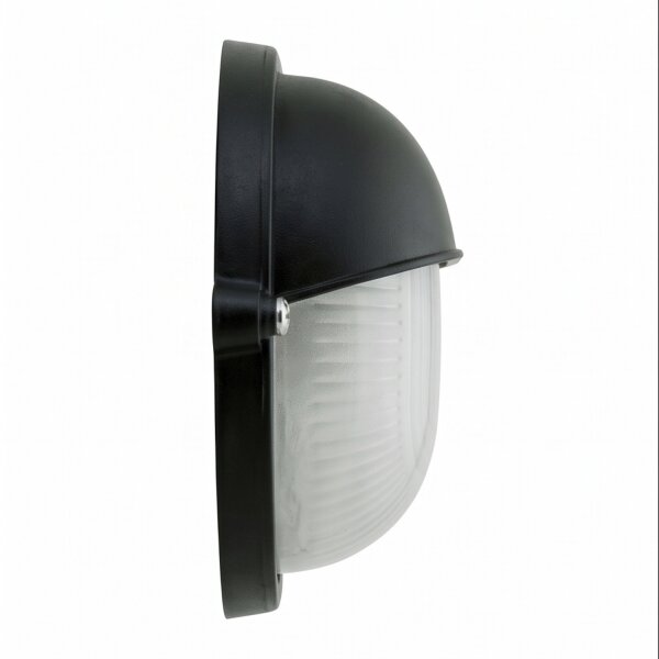 Maritime Außenwandleuchte IP44 oval B:21cm Schwarz Weiß