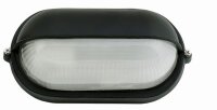 Maritime Außenwandleuchte IP44 oval B:21cm Schwarz...