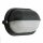 Maritime Außenwandleuchte IP44 oval B:21cm Schwarz Weiß