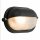 Maritime Außenwandleuchte IP44 oval B:21cm Schwarz Weiß