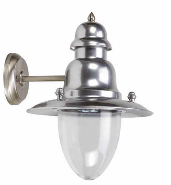Maritime Wandleuchte außen IP43 in Nickel matt E27