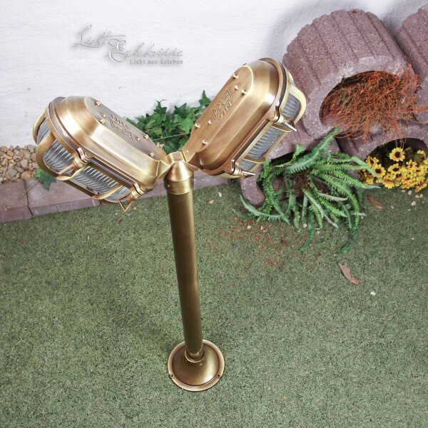 Lampadaire extérieur antique 2flmg en laiton véritable