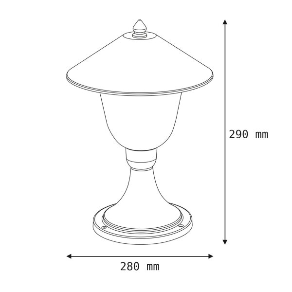 Wegeleuchte Garten Messing Glas H:29cm außen ANDROS