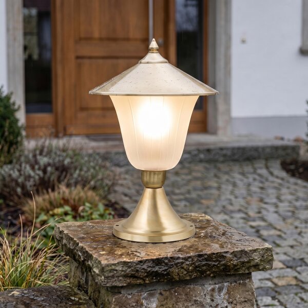 Wetterfeste Stehleuchte Messing Rustikal H:29cm