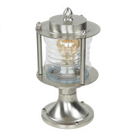 Garten Wegbeleuchtung in Nickel Echt-Messing H:29cm