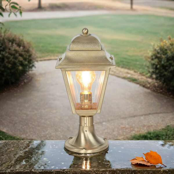 Stehlampe PAXI Messing H:39cm Rustikal Garten Weg