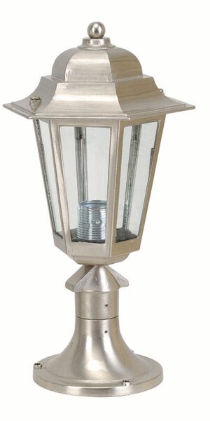 Wetterfeste Gartenleuchte in Nickel Rustikal H:38cm