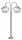 Lampe dext&eacute;rieur PYRGOS en laiton inoxydable H:85cm noble