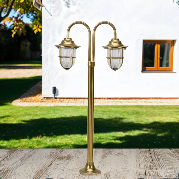 Außenlampe Messing H:85cm Maritim Weg Garten IP54