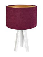 Lampe de table Baie Or Bois Tr&eacute;pied 46cm Lampe...