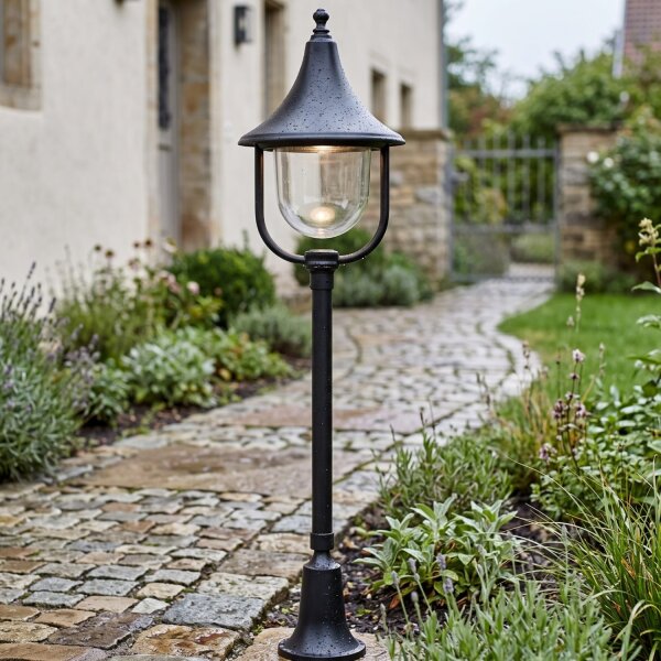 Lampe dallée rustique noire 87 cm IP43 protégée contre la pluie