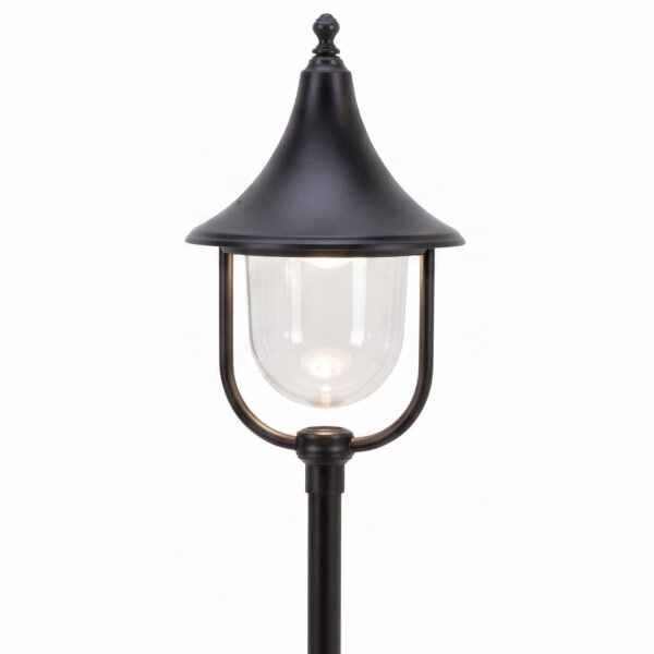 Lampe dallée rustique noire 87 cm IP43 protégée contre la pluie