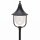 Lampe dallée rustique noire 87 cm IP43 protégée contre la pluie