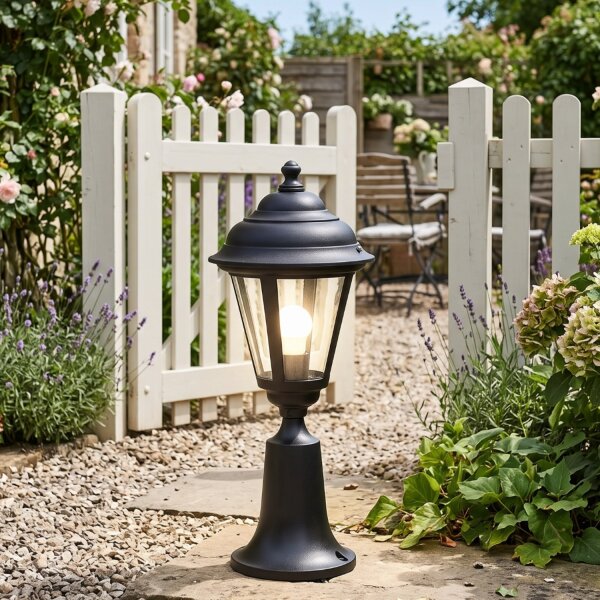 Lampe dallée rustique jardin terrasse 44 cm IP44