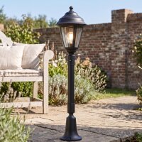 Lampe dallée rustique ELEANOR 79 cm IP44 noir E27
