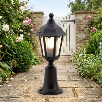 Luminaire de socle ext&eacute;rieur E27 noir 40 cm IP43