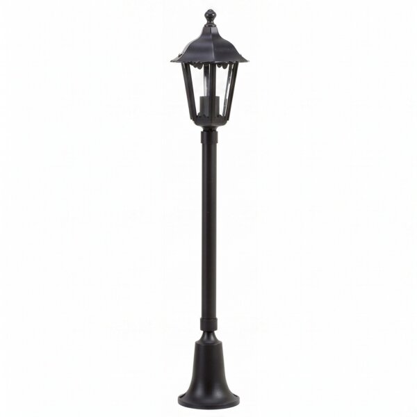 Luminaire dallée extérieur E27 noir 75 cm IP43 protégé contre la pluie