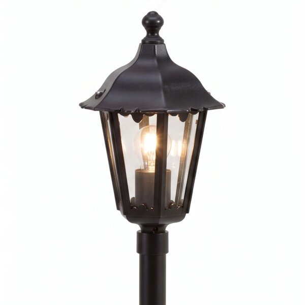 Luminaire dallée extérieur E27 noir 75 cm IP43 protégé contre la pluie
