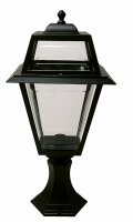 Rustikale Au&szlig;enleuchte IRSA Schwarz 63cm hoch IP44 E27