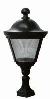 Sockelleuchte außen Schwarz IP44 77cm Rustikal E27