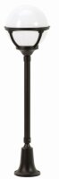 Lampe de chemin vintage noir blanc 77cm IP44 Abat-jour boule