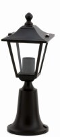 Lampe de chemin rustique noir 37cm IP44 E27 aluminium