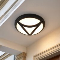 Plafonnier extérieur rond IP55 Ø28cm aluminium