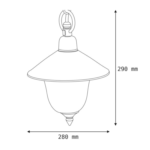 Lampe à suspendre ANDROS Laiton Verre Rustique Résistant aux intempéries