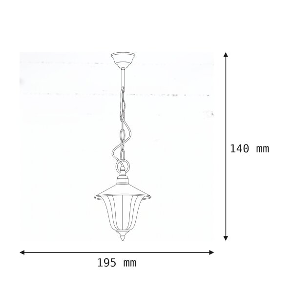 Außen Pendelleuchte aus Echt-Messing Ø20cm ANDROS